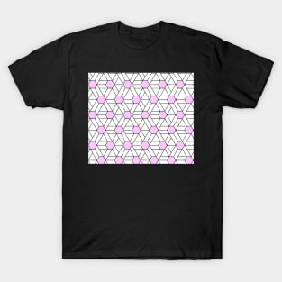 Pink Diamond Fashion Print Pattern T-Shirt